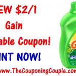 New Gain Printable Coupon ~ Print $2/1 Coupon Now!   Free Detergent Coupons Printable