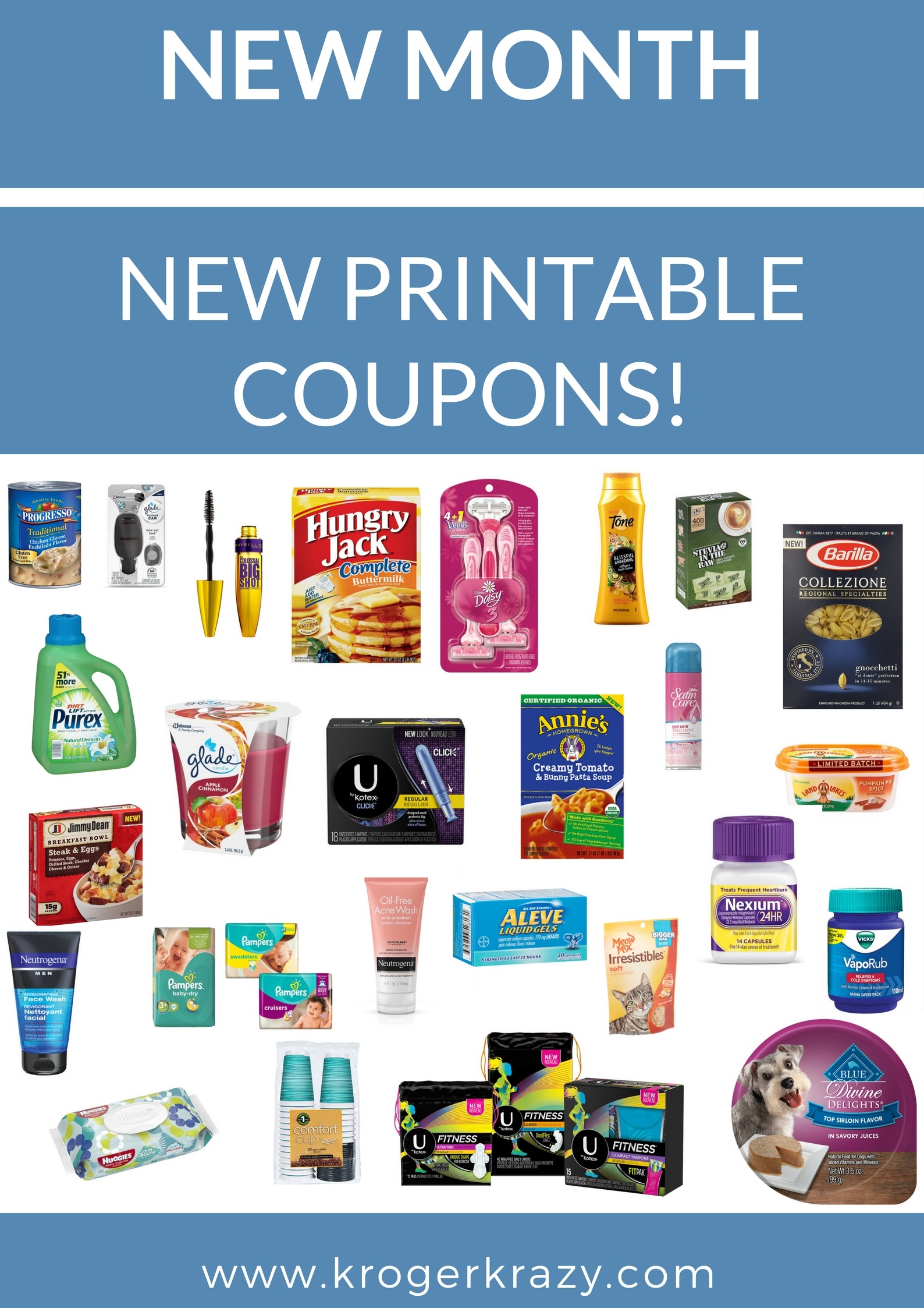 New Month! New Printable Coupons!! Progresso, Neutrogena, Glade, All