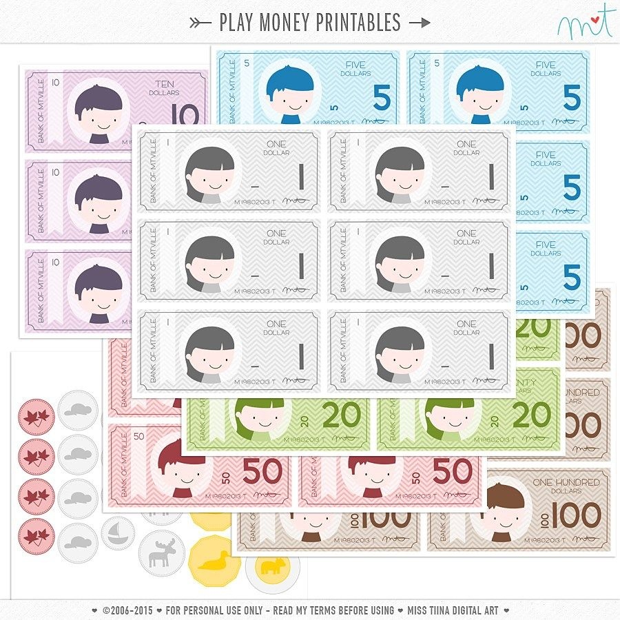 New Vector Saving Up + Free Printable Play Money! | Budget - Free Printable Money For Kids