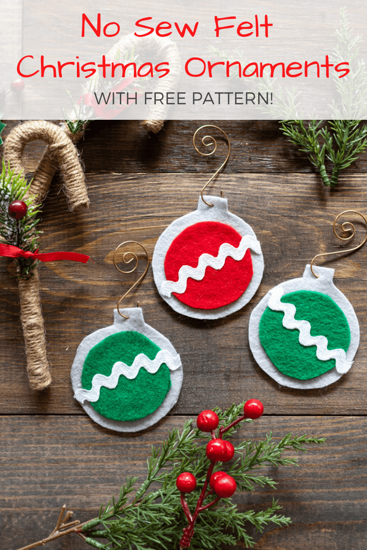 No Sew Easy Felt Christmas Ornaments - The Artisan Life - Free Printable Christmas Decorations