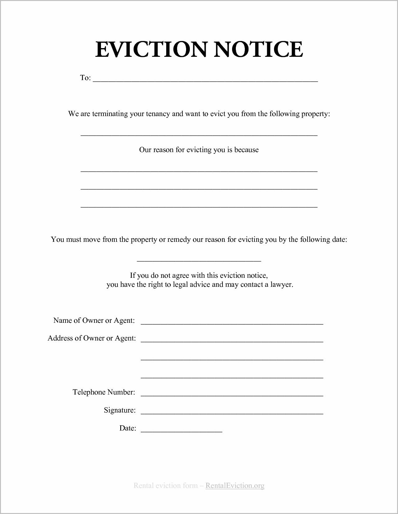 Notice Of Eviction Form Ontario | Forms | Eviction Notice, Resume - Free Printable Blank Eviction Notice