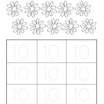 Number Ten Writing, Counting And Identification Printable Worksheets   Free Printable Worksheets For Kids