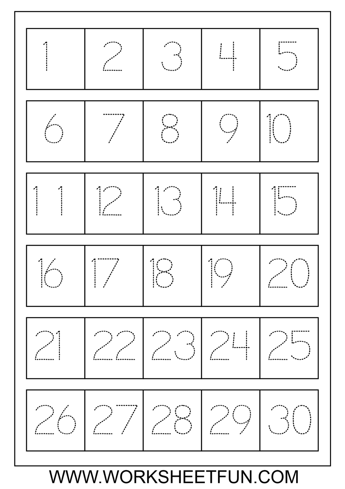 Free Printable Tracing Numbers 1 20 Worksheets Free Printable