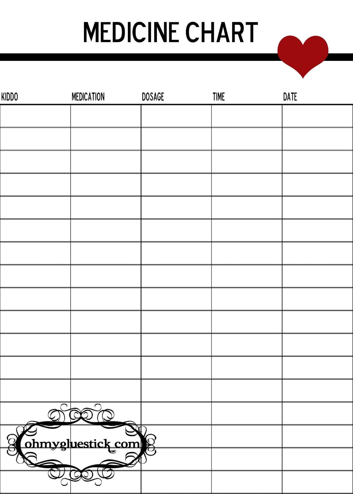 Printable Medical Chart Forms