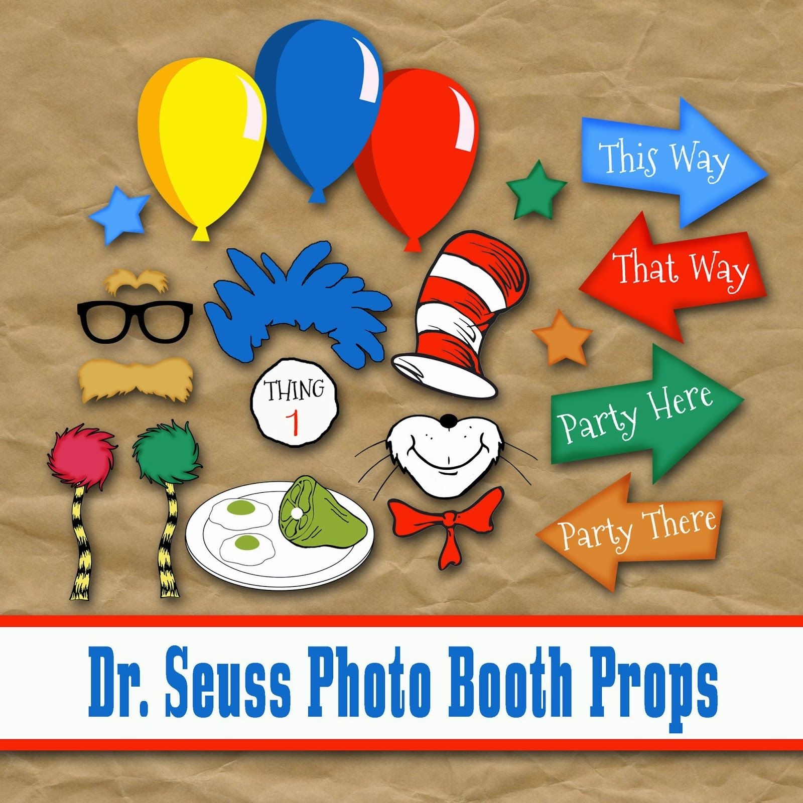 Old Market Corner: Dr. Seuss Photo Booth Printable Props - Free ...