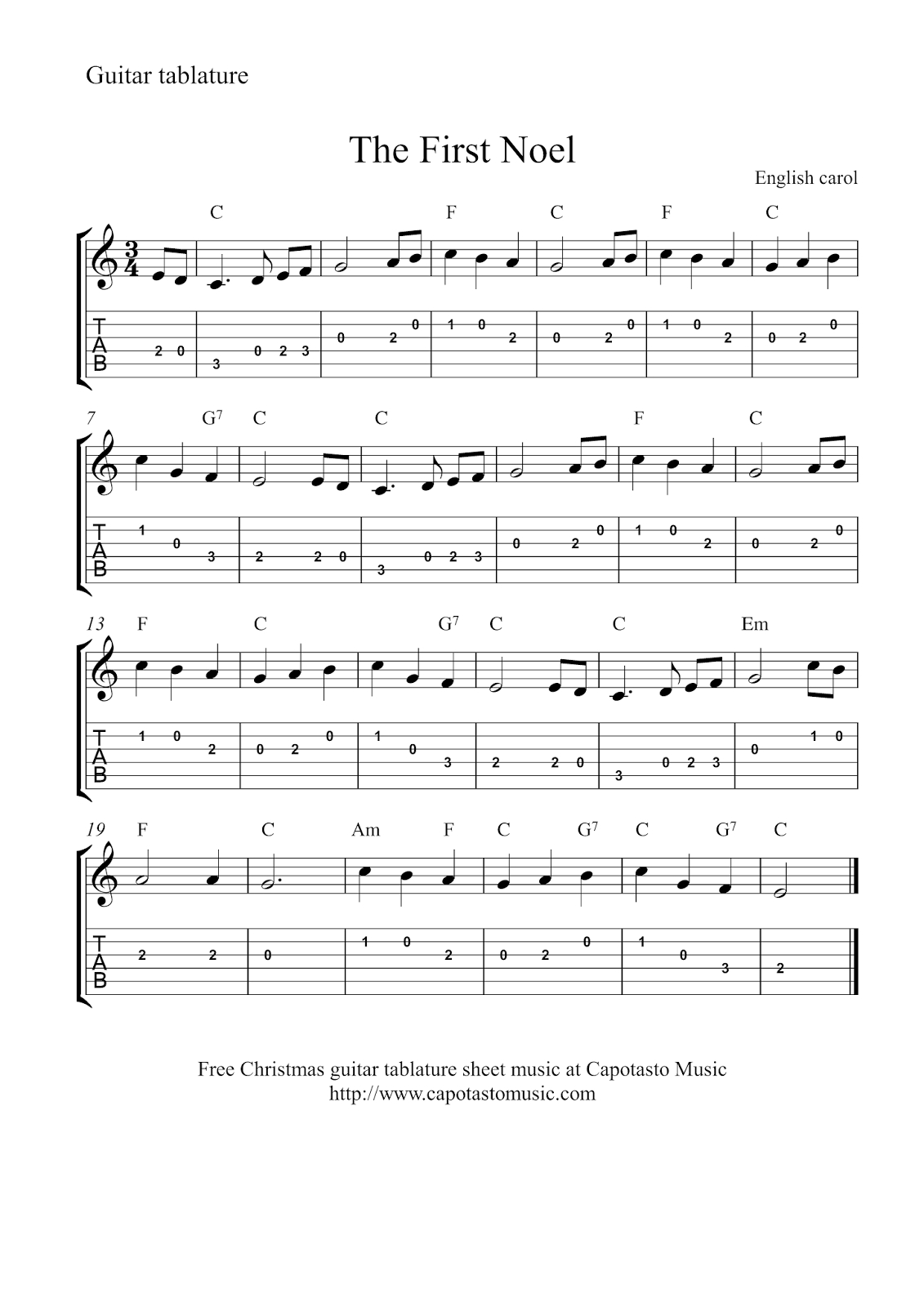 On This Site You Can Download Free Printable Sheet Music Scores And - Free Printable Guitar Music