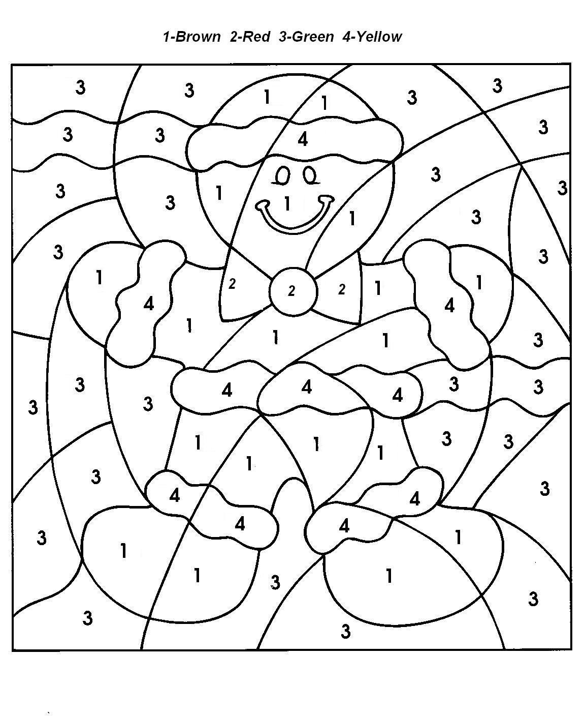 Onnumbers | Winter Time Ideas | Christmas Colornumber - Free Printable Christmas Color By Number Coloring Pages