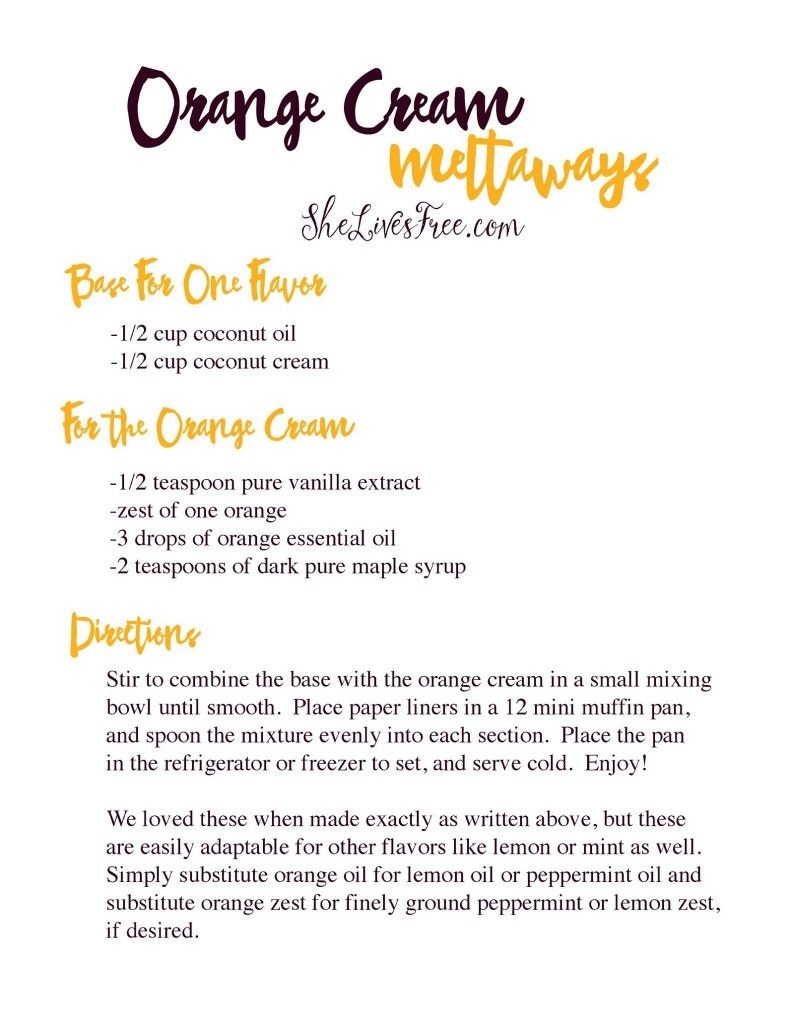 Orange Cream Meltaways Dessert Recipe And Printable | Gluten Free - Free Printable Dessert Recipes