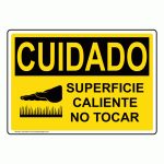 Osha Caution Hot Surface Do Not Touch Spanish Sign Ocs 3870 Hot / Burn   Osha Signs Free Printable