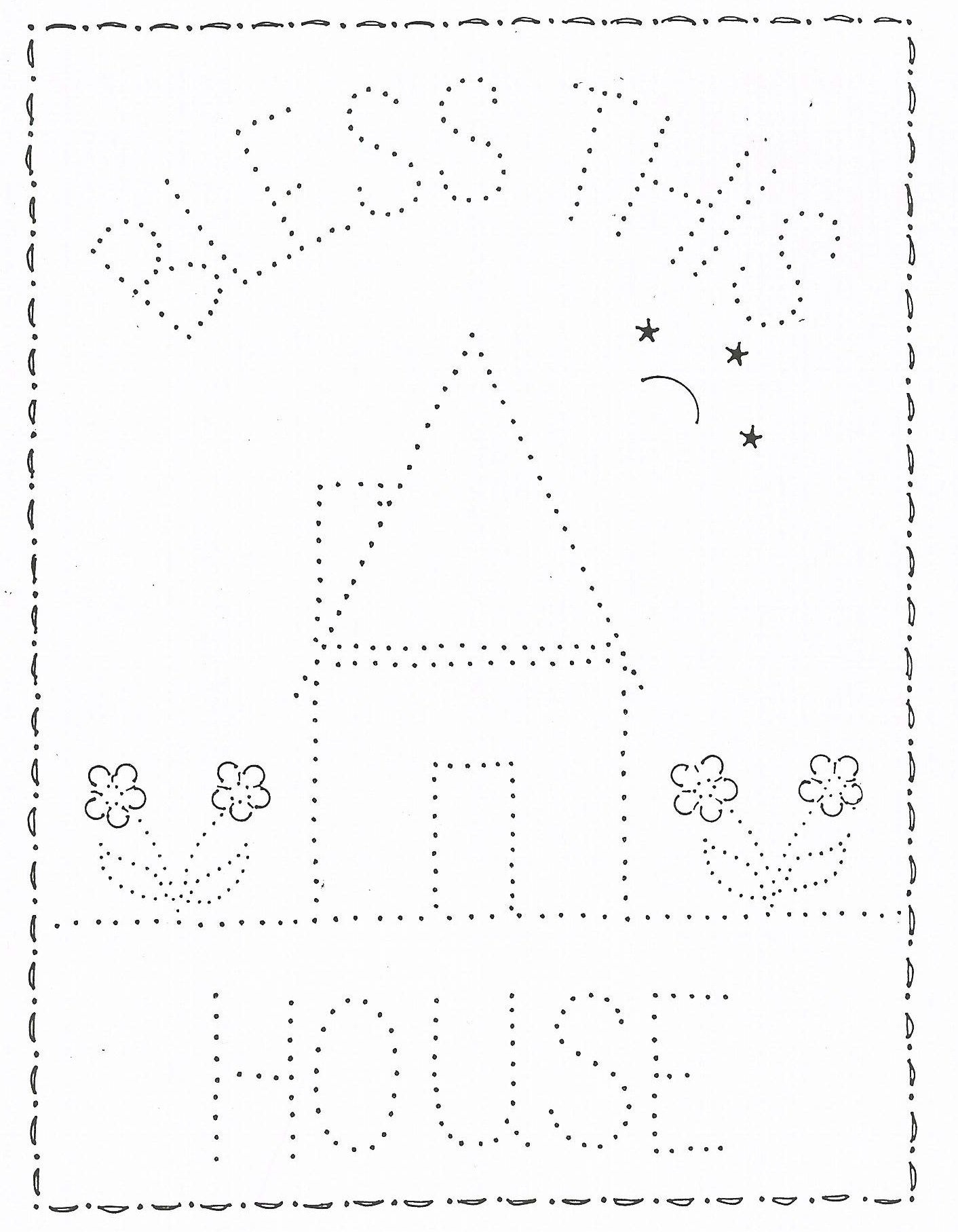 P 1207 Bless This House 11X14 | Tin Punching/embossing | Punched Tin - Printable Tin Punch Patterns Free