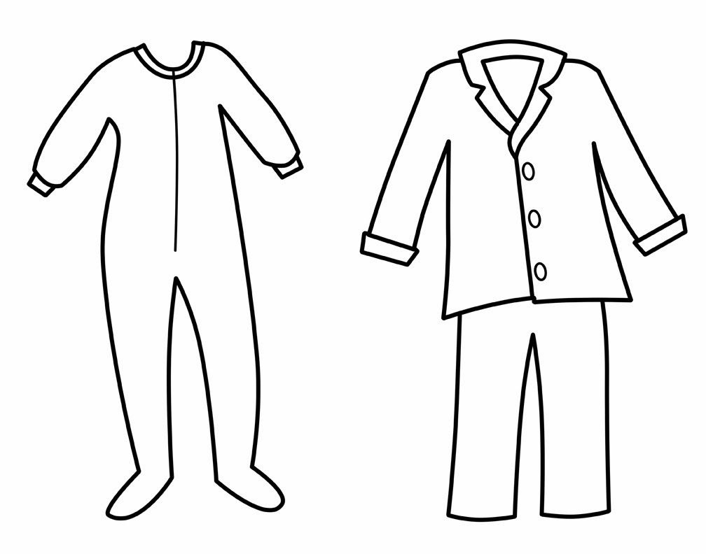 Pajamas For A Girl Coloring Page Free Printable Coloring Pages Free