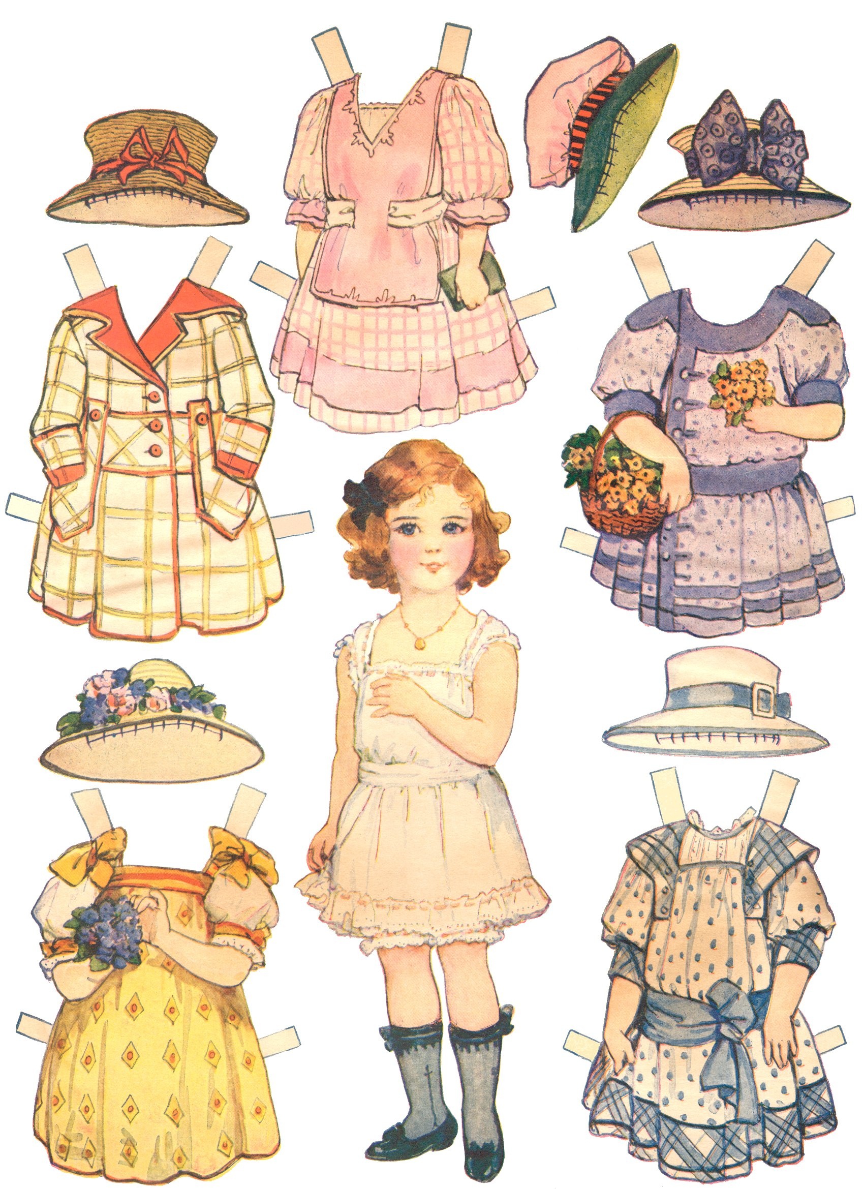 Paper Dolls and Paper Doll Dresses Printable from Kid Fun