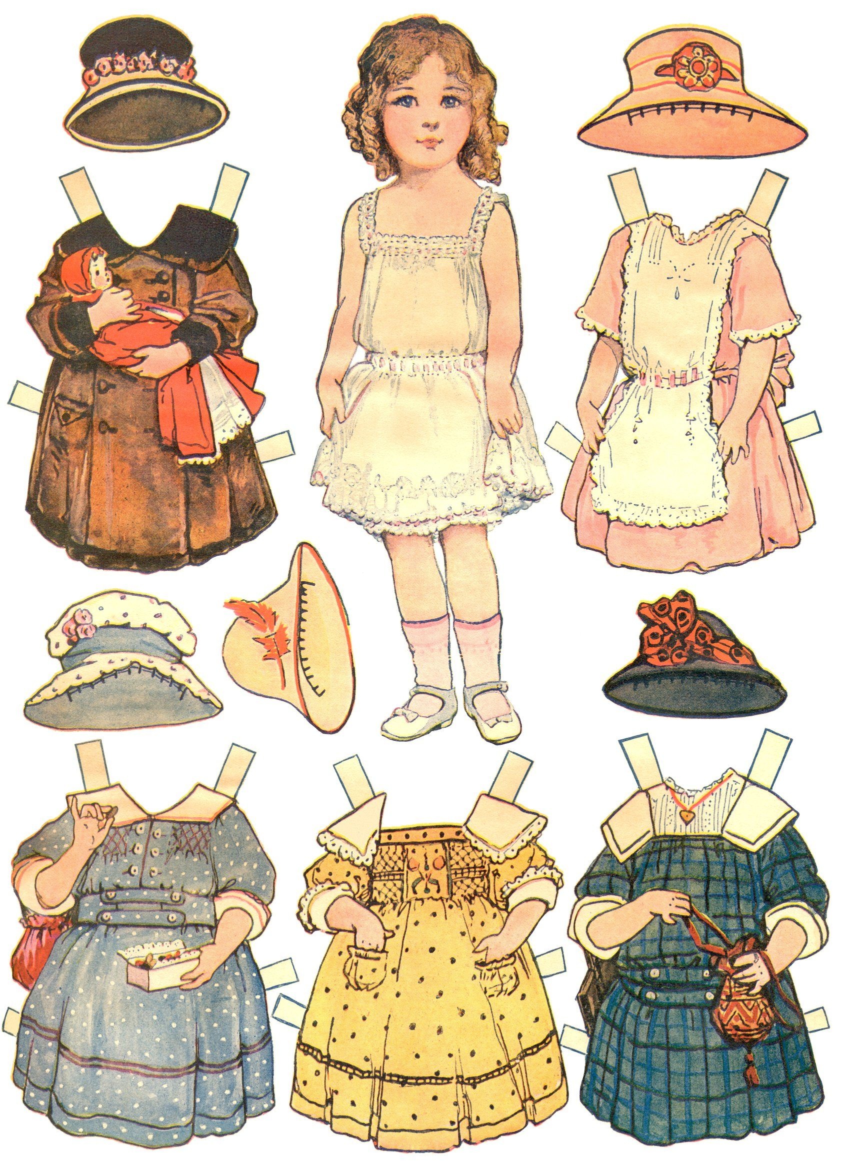 Paper Dolls And Paper Doll Dresses – Printable From Kid Fun | Thema - Free Printable Paper Dolls