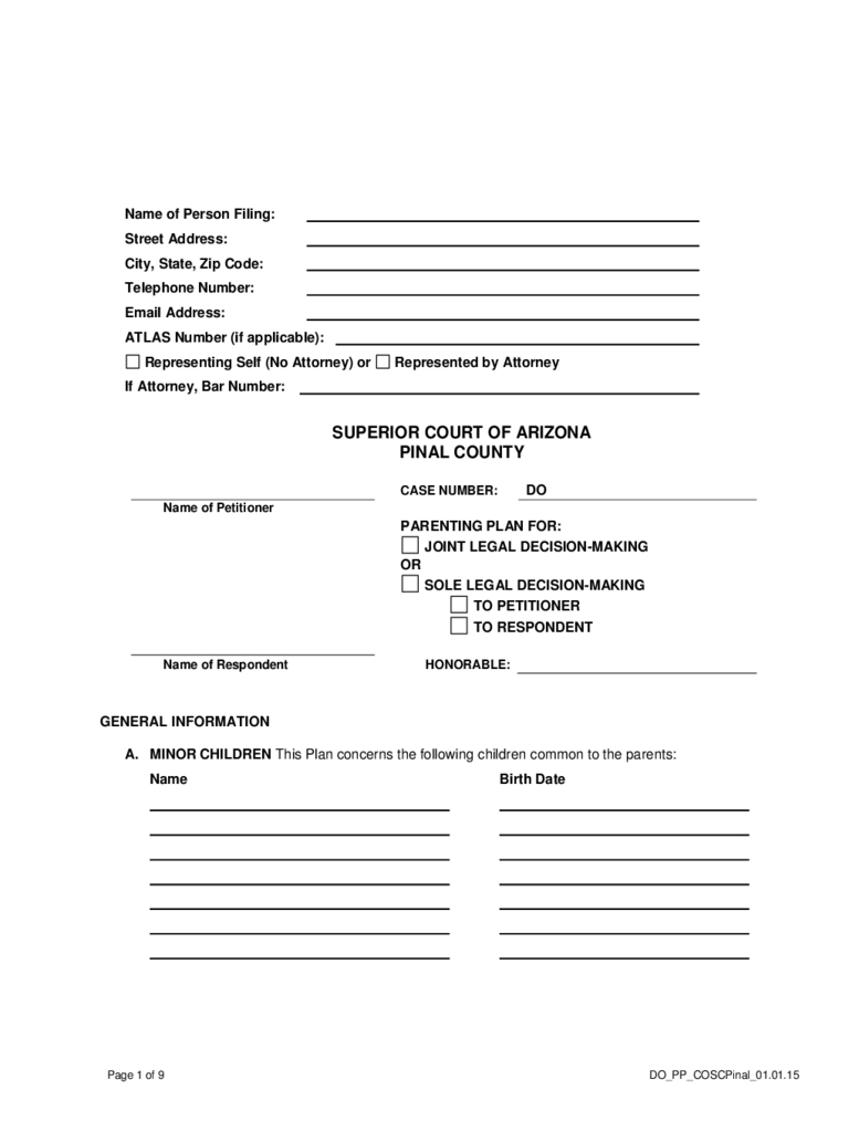 Parenting Plan Form - 57 Free Templates In Pdf, Word, Excel Download - Free Printable Parenting Plan