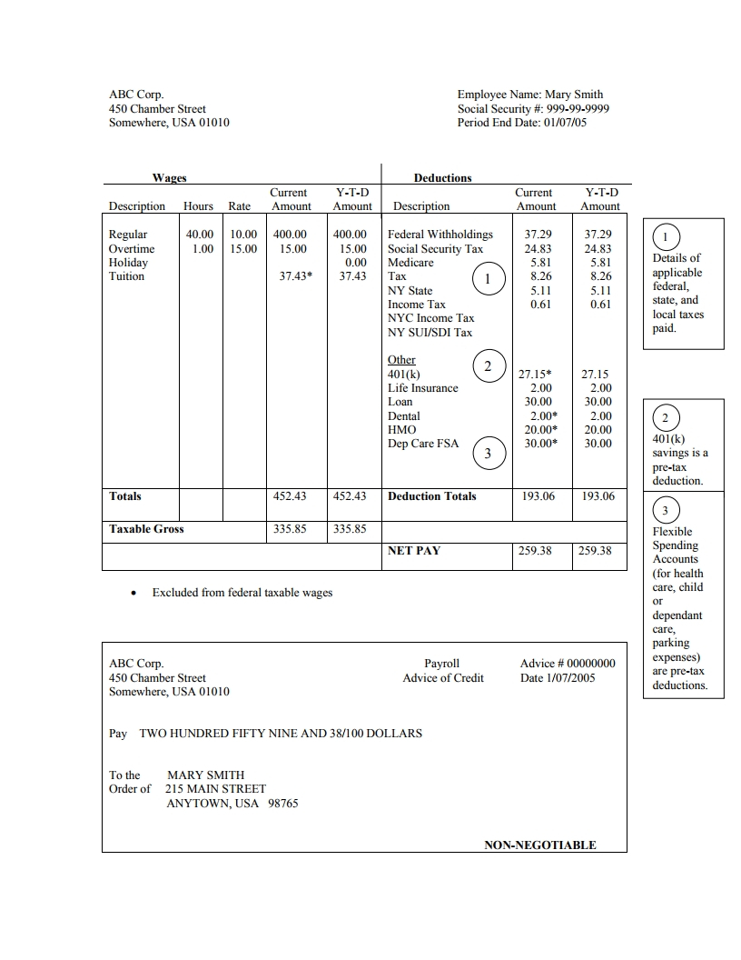 Paystub - Free Download, Edit, Create, Fill And Print Pdf Templates - Free Printable Check Stubs Download