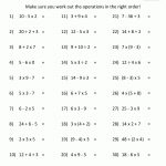 Pemdas Worksheets Order Of Operations 3 | Math 1 | Pemdas Worksheets   Free Printable Math Worksheets 6Th Grade Order Operations