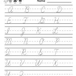 Penmanship Sheet   Kaza.psstech.co   Free Printable Script Writing Worksheets