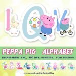 Peppa Pig Alphabet, Clipart, Peppa Pig Birthday Banner, Birthday   Peppa Pig Birthday Banner Printable Free