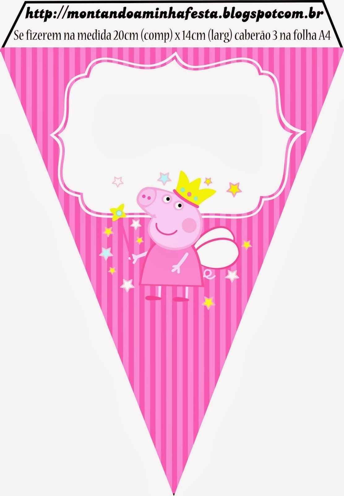 Peppa Pig Fairy: Invitations And Free Party Printables. - Could Use - Peppa Pig Birthday Banner Printable Free