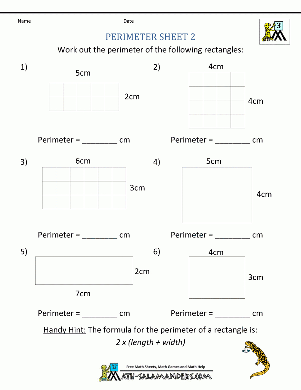 Perimeter Worksheets - Free Printable Common Core Math Worksheets For Third Grade