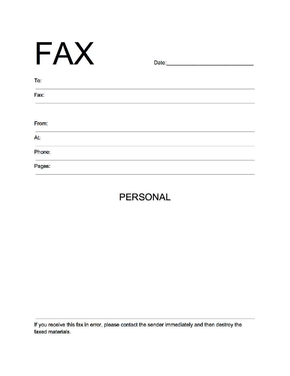 Personal Fax Cover Sheet Template | Calendar | Cover Sheet Template - Free Printable Cover Letter For Fax