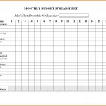 Personal Monthly Budget Spreadsheet Family Template Free Worksheet   Free Printable Monthly Expenses Worksheet