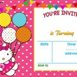 Personalized Hello Kitty Birthday Invitations   | Ayeza's 7Th   Free Printable Kitten Birthday Invitations