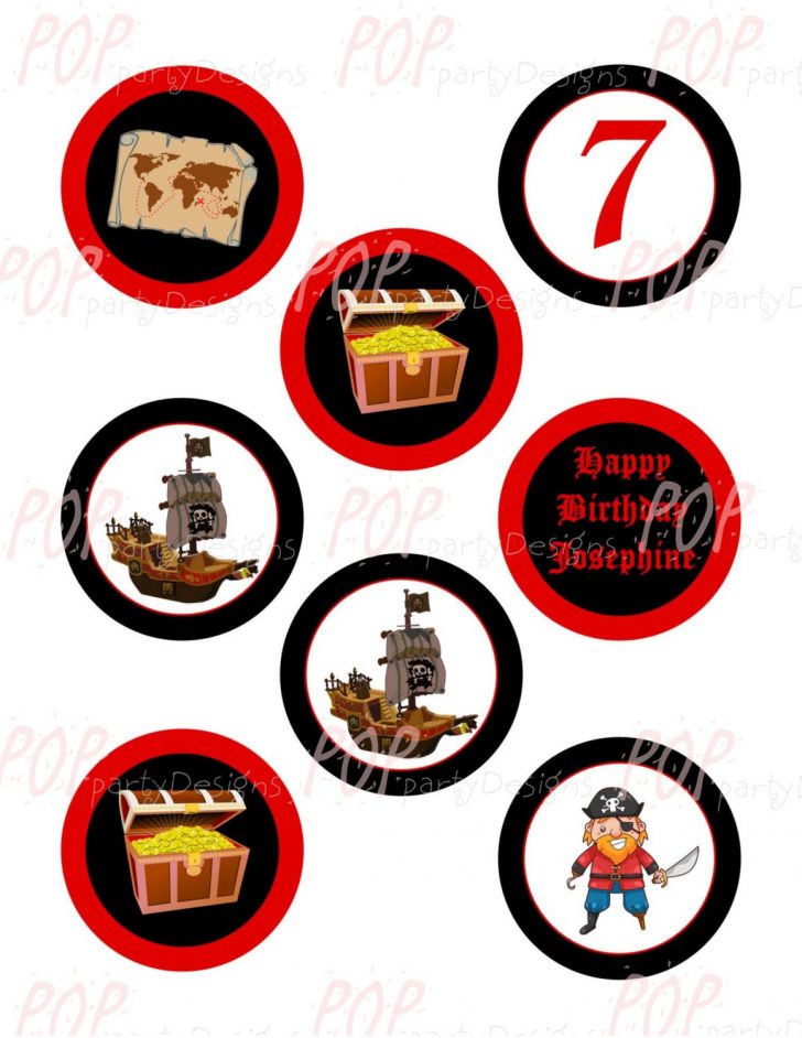 Free Printable Pirate Cupcake Toppers