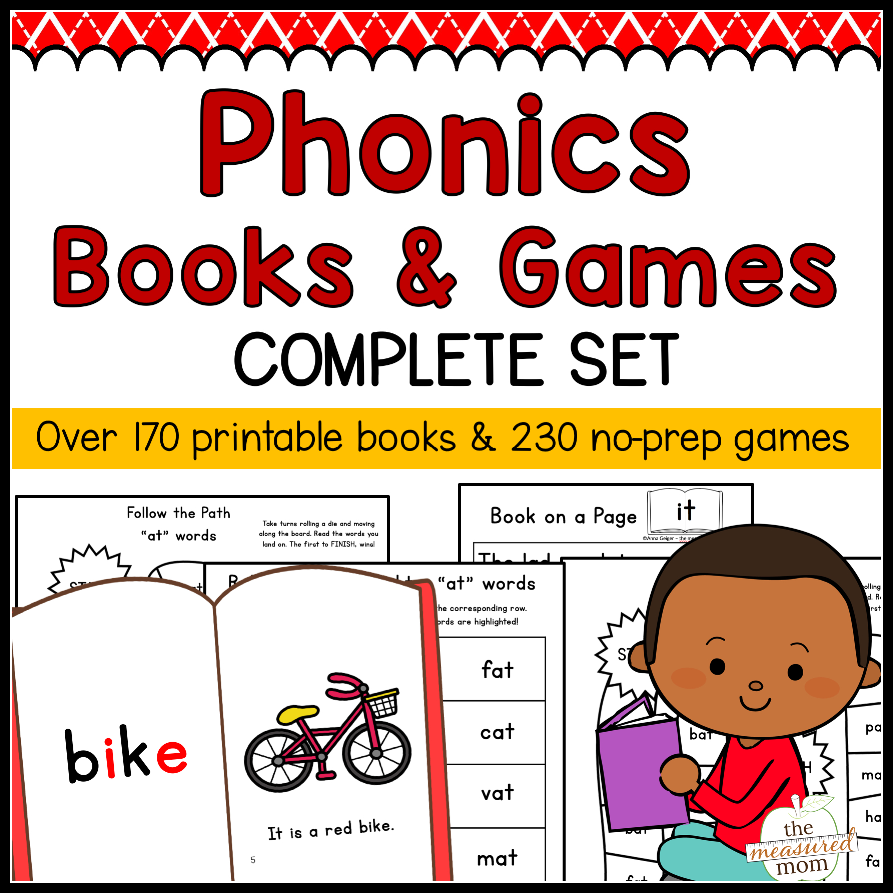 Phonics Books &amp;amp; Games - Complete Set - The Measured Mom - Free Printable Phonics Books For Kindergarten