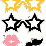 Photo Booth Props: Glasses With Stars (Free Printable)   Free Printable Photo Booth Props Template