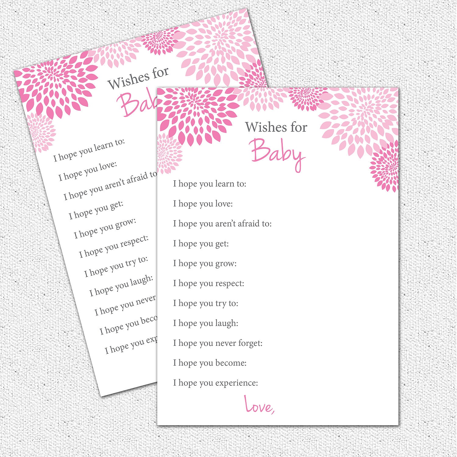 Photo : Well Wishes I Hope Image - Free Printable Templates For Baby Shower Games