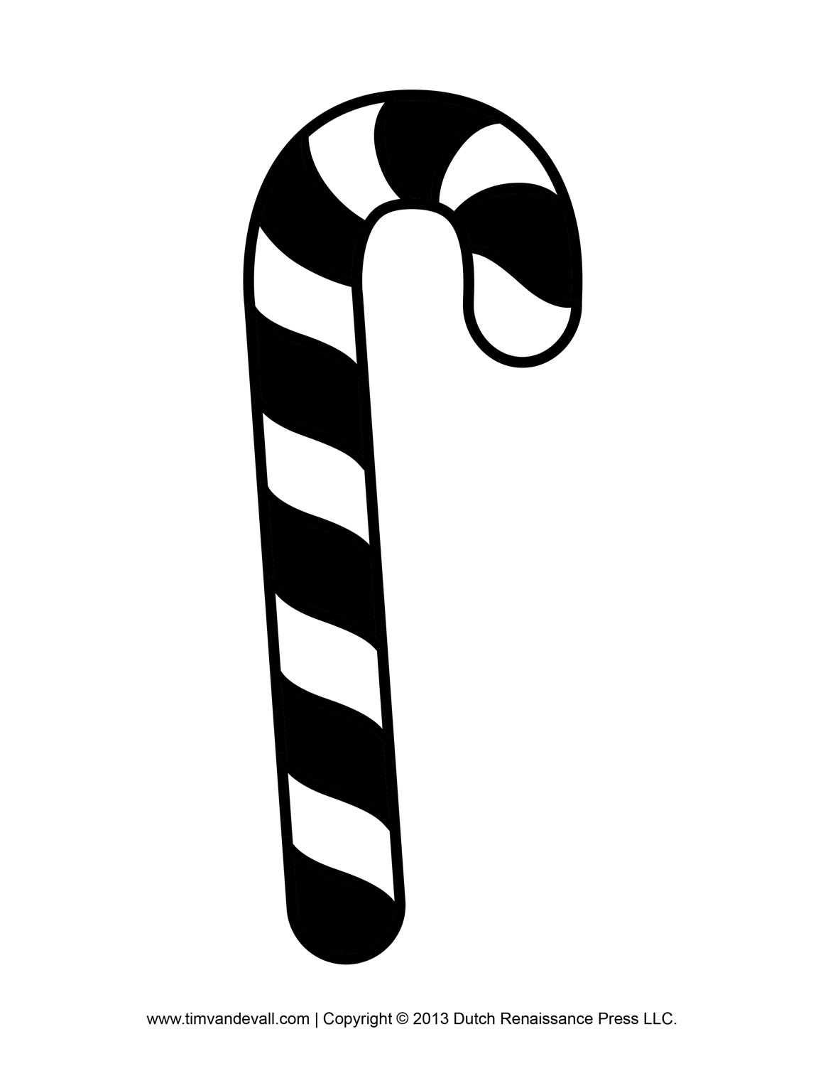 Candy Cane Template Printable