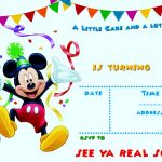 Pictures Baby Mickey Mouse 1St Birthday Invitations Free Printable   Free Printable Baby Mickey Mouse Birthday Invitations