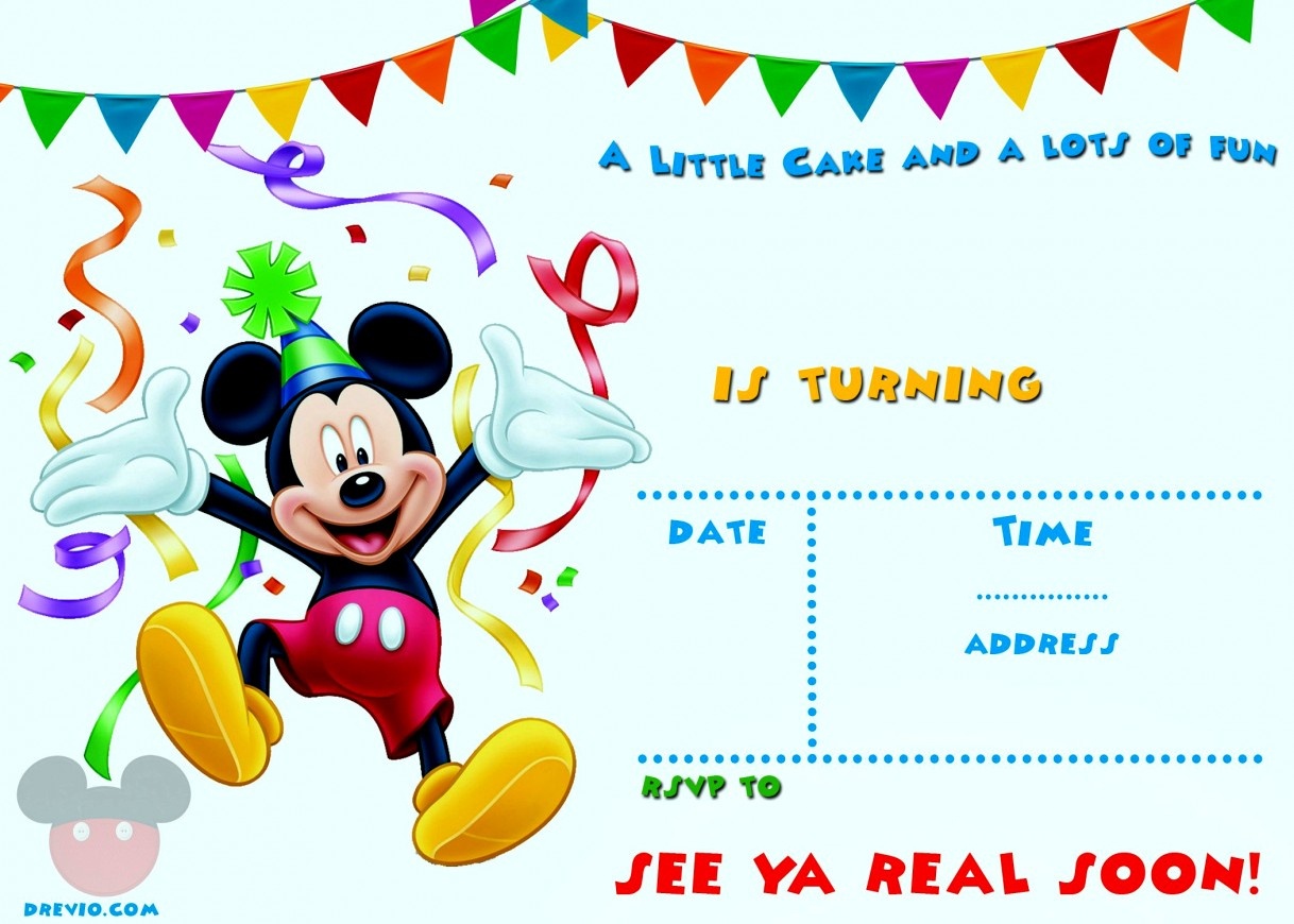 Pictures Baby Mickey Mouse 1St Birthday Invitations Free Printable - Free Printable Baby Mickey Mouse Birthday Invitations