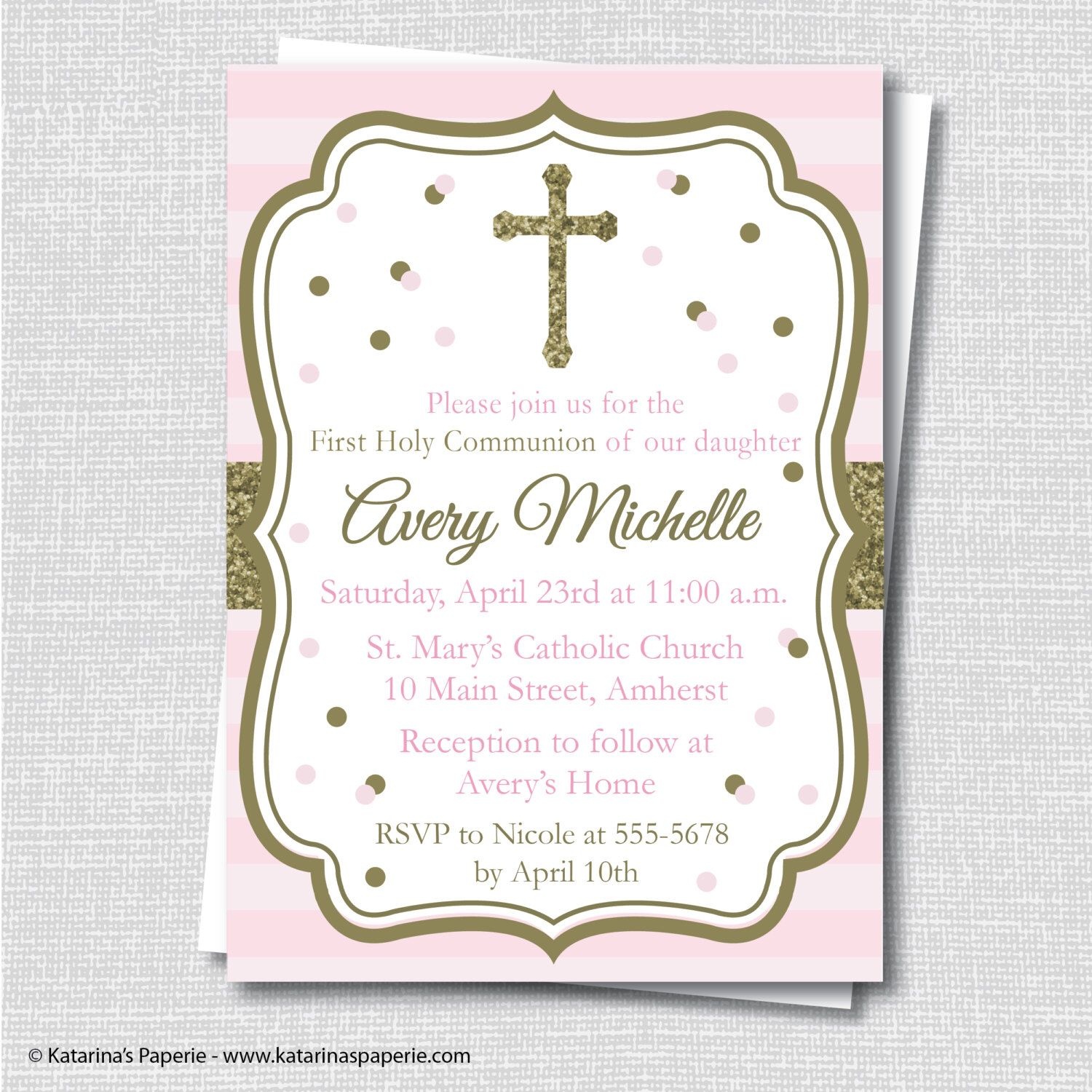 Pinannel On Kiddos | Communion Invitations, First Communion - First Holy Communion Cards Printable Free