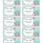 Pincindy Wallace On Diy | Baby Shower Diapers, Baby Shower   Free Printable Diaper Raffle Tickets Elephant