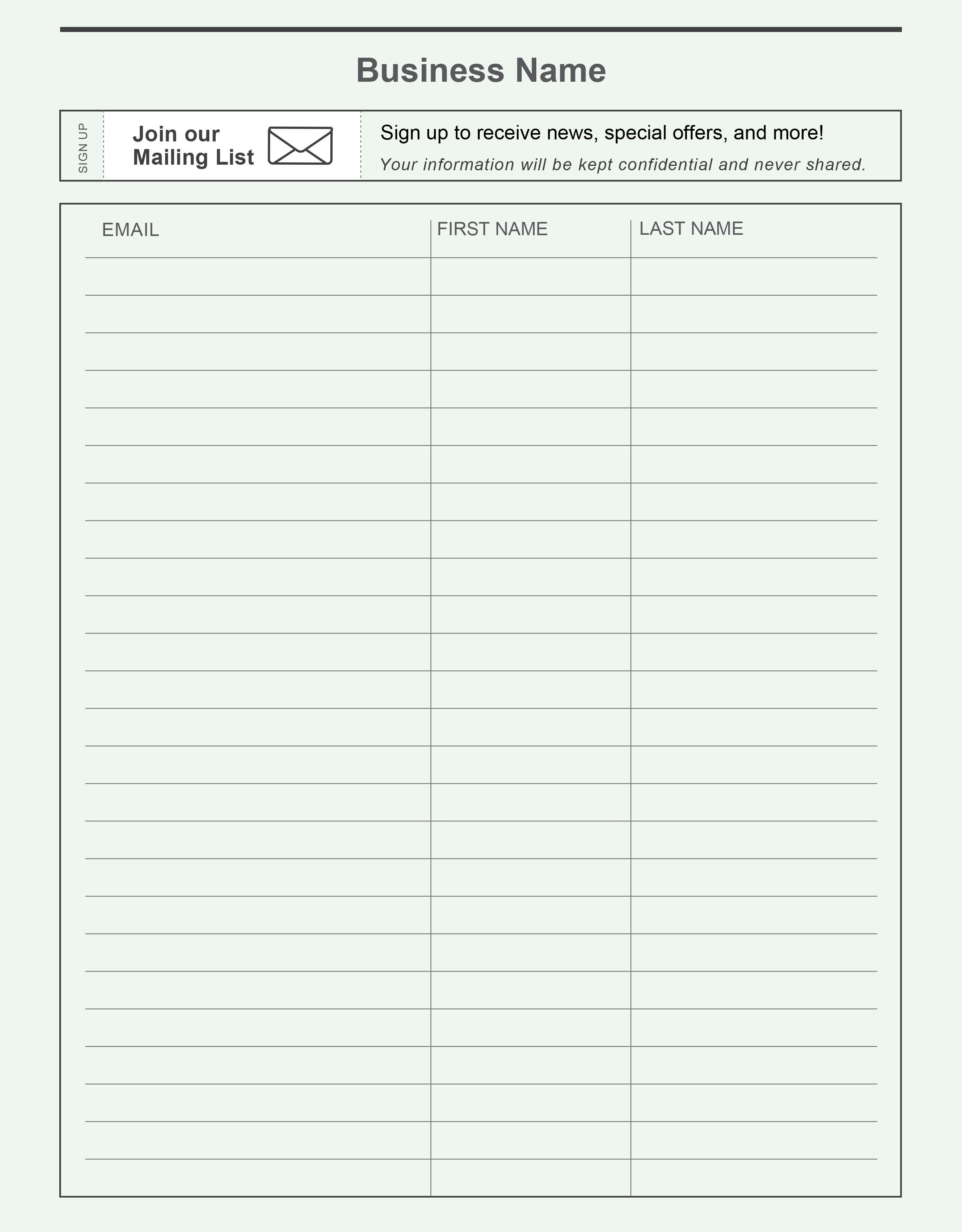 Pinconstant Contact On Grow Your Email List | Email List, Free - Free Printable Hoy Sheets