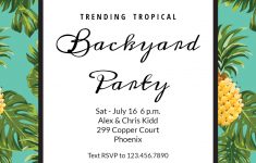 Pineapple Print – Printable Party Invitation Template (Free – Free Printable Pineapple Invitations
