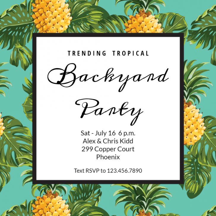 Free Printable Pineapple Invitations