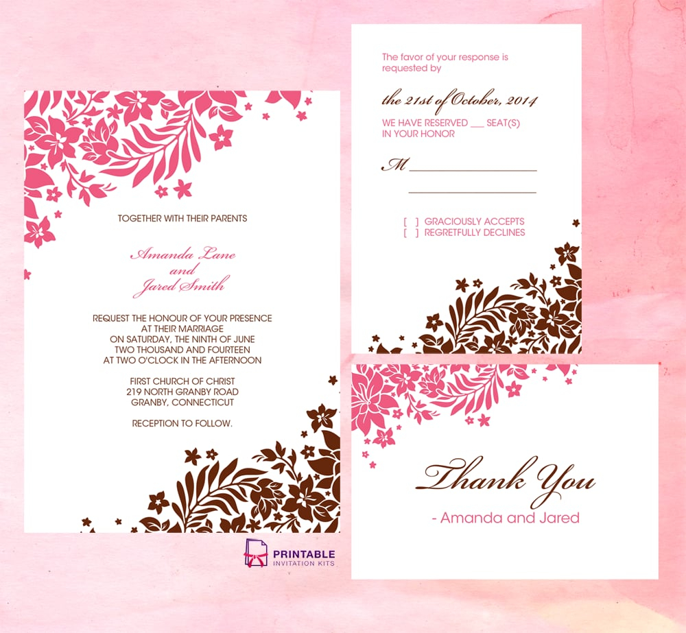 Free Printable Wedding Invitation Kits Free Printable