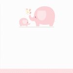 Pink Baby Elephant   Free Printable Baby Shower Invitation Template   Free Printable Blank Baby Shower Invitations