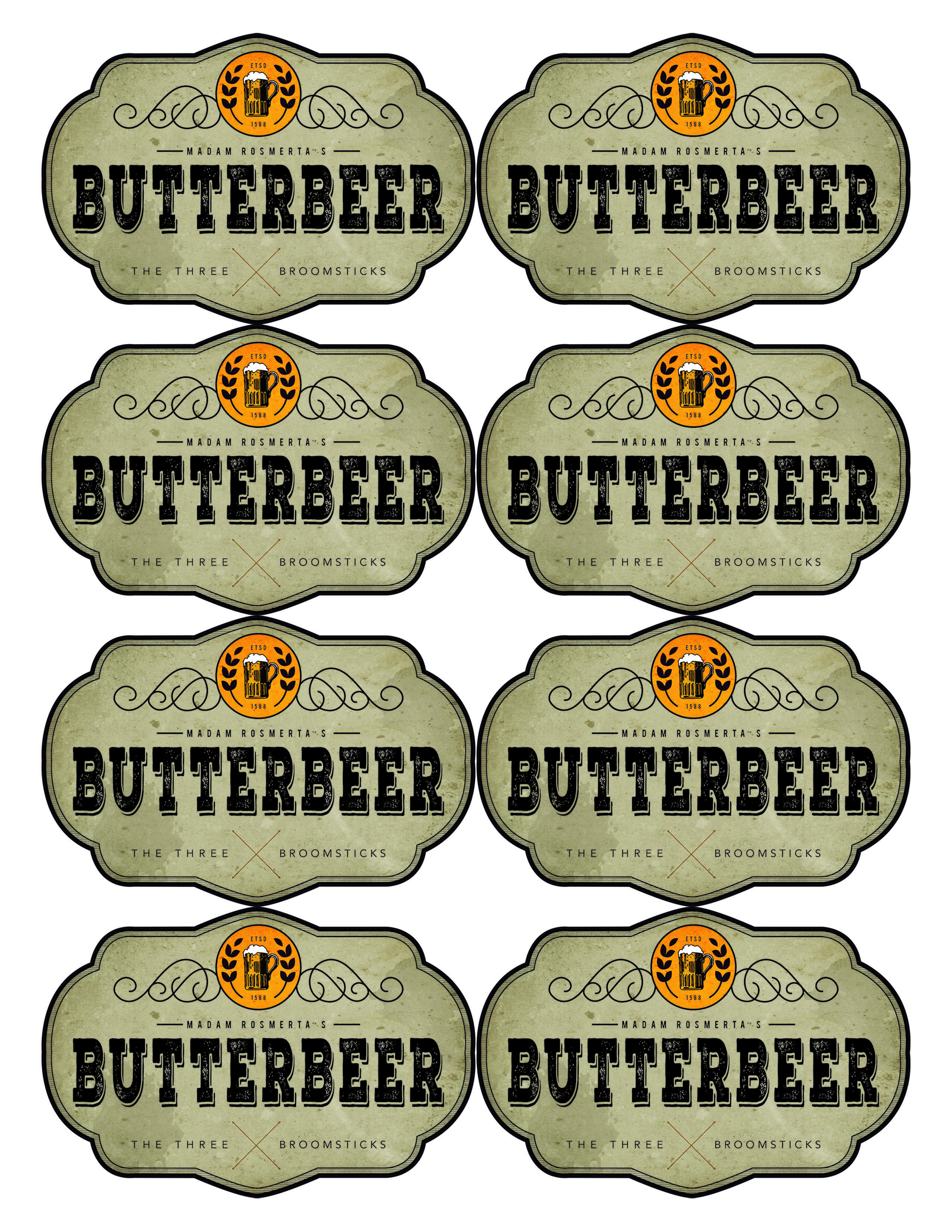 Hogwarts Labels Free Download Wwwoverthebigmooncom 1200 Potion Label 