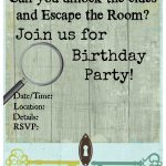 Pinkiki On Γενέθλια | Escape Room, Birthday Party Invitations   Printable Escape Room Free