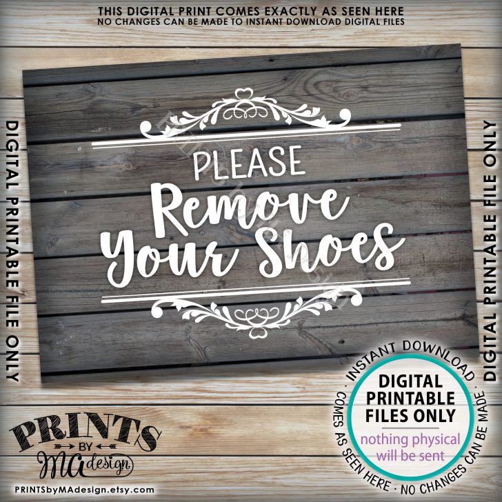 Free Printable Remove Your Shoes Sign