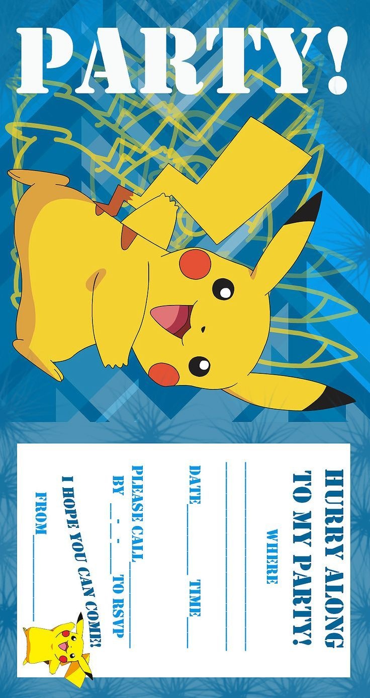 Pokemon Birthday Invitations Free Printable | Birthday Ideas In 2019 - Free Printable Pokemon Birthday Invitations