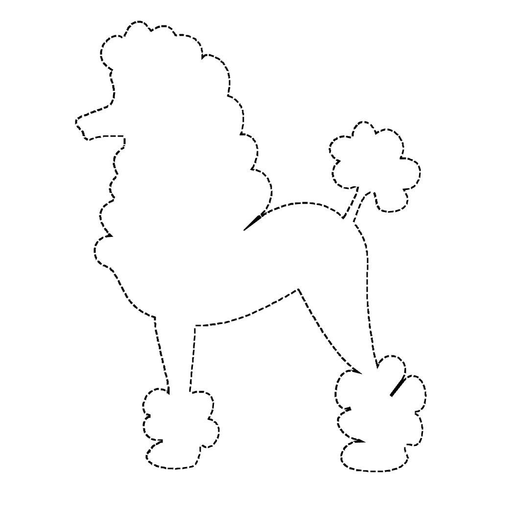 Poodle Applique Pattern Design Patterns | Travel | Poodle Skirt - Free Printable Poodle Template