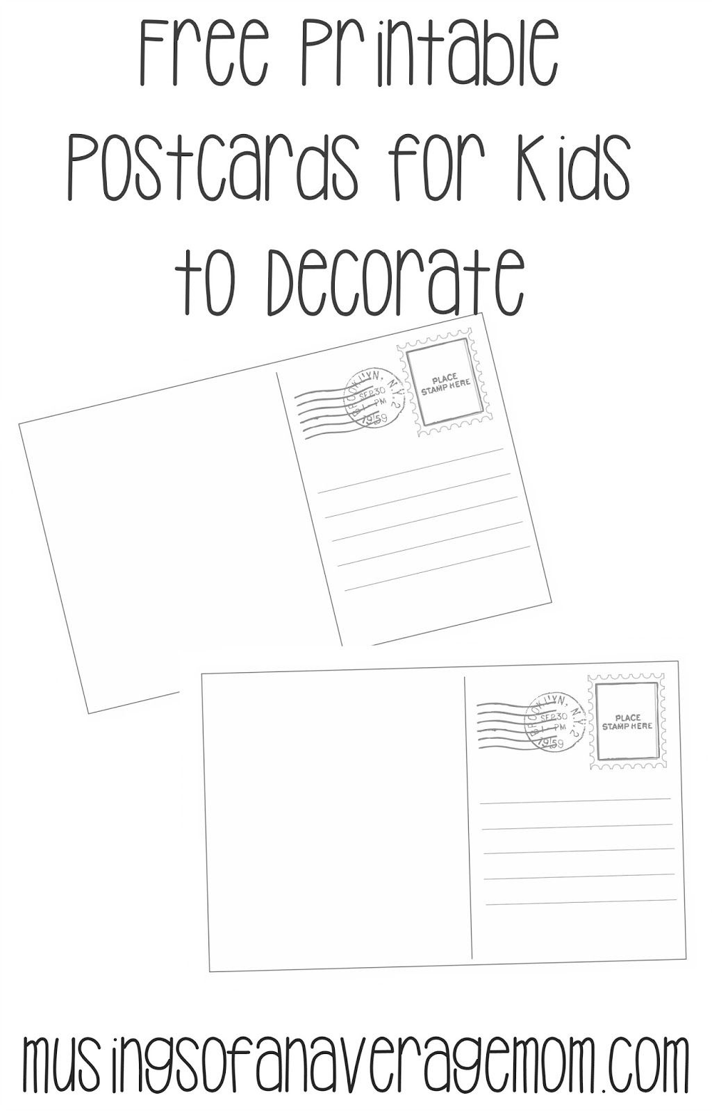 Postcard Templates | Printable Worksheets | Printable Postcards - Free Printable Postcards