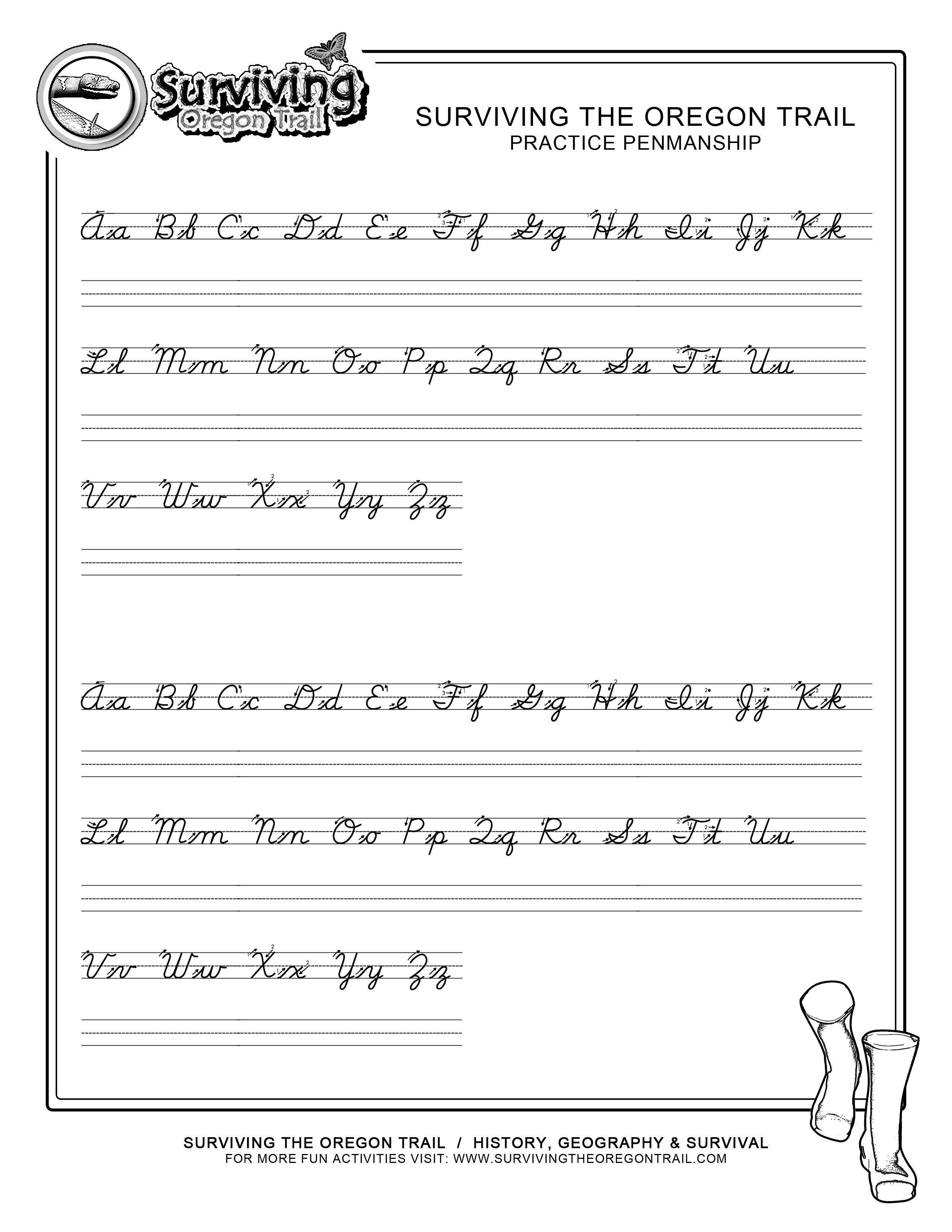 Practice Penmanship – Free Abc&amp;#039;s Printable Cursive Writing Worksheet - Free Printable Cursive Practice