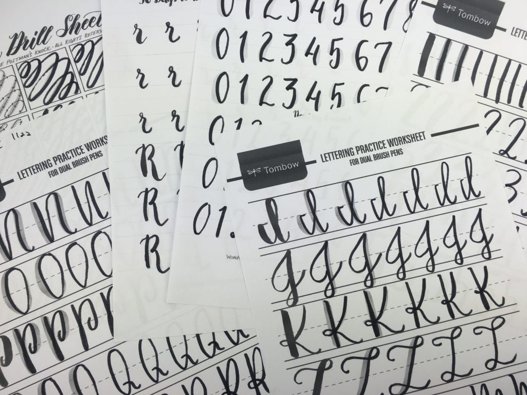 Practicing Calligraphy: Free Printable Brush Lettering Worksheets - Free Printable Calligraphy Worksheets