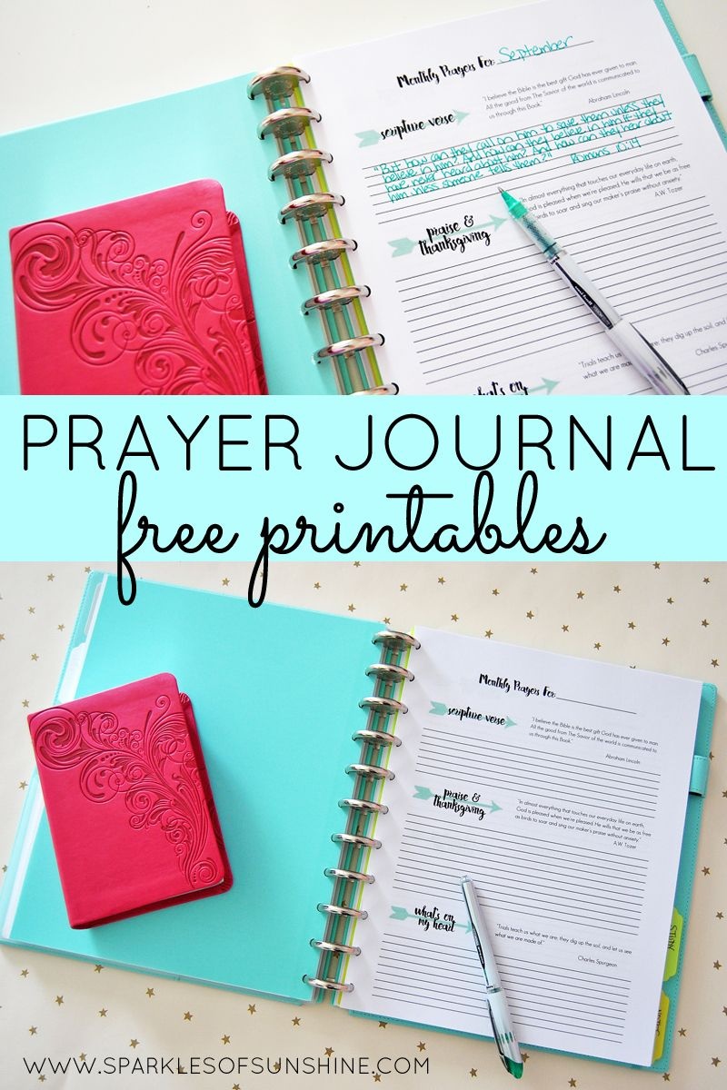 Prayer Journal Free Printables | Top Pins From Top Bloggers | Bible - Free Printable Prayer Journal